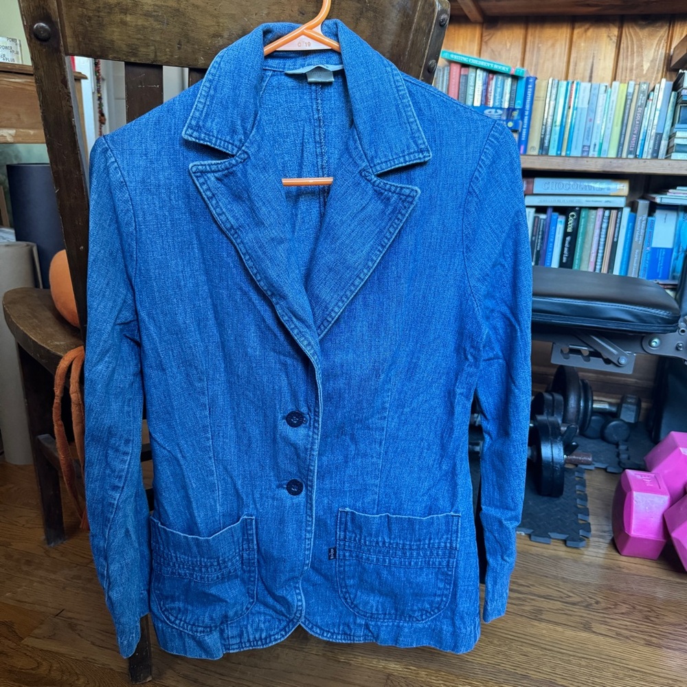 LEVI'S 70s Vintage Denim Jean Jacket Size 10 - Picture 4 of 6